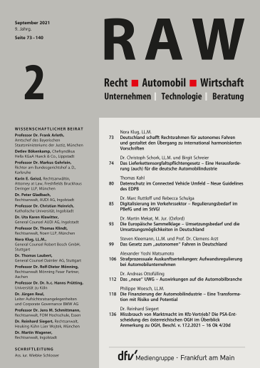  RAW - Recht Automobil Wirtschaft