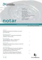Abbildung: notar - Monatsschrift für die gesamte notarielle Praxis 