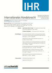 Abbildung: Internationales Handelsrecht (IHR)